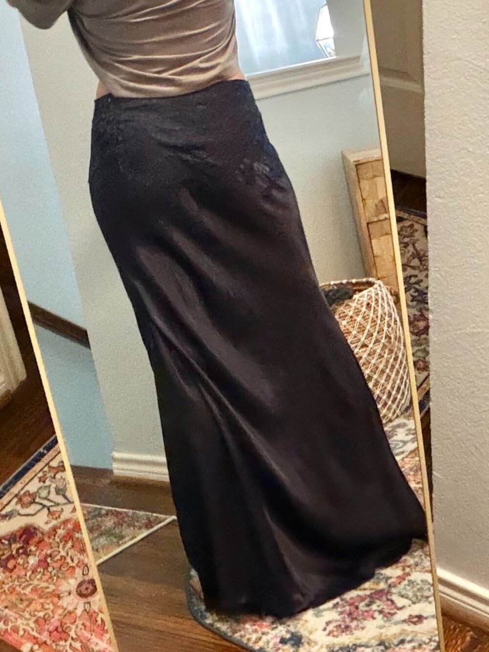Free People x Brenda Knight Navy Lace Mermaid Maxi Skirt – Medium | RARE GEM!